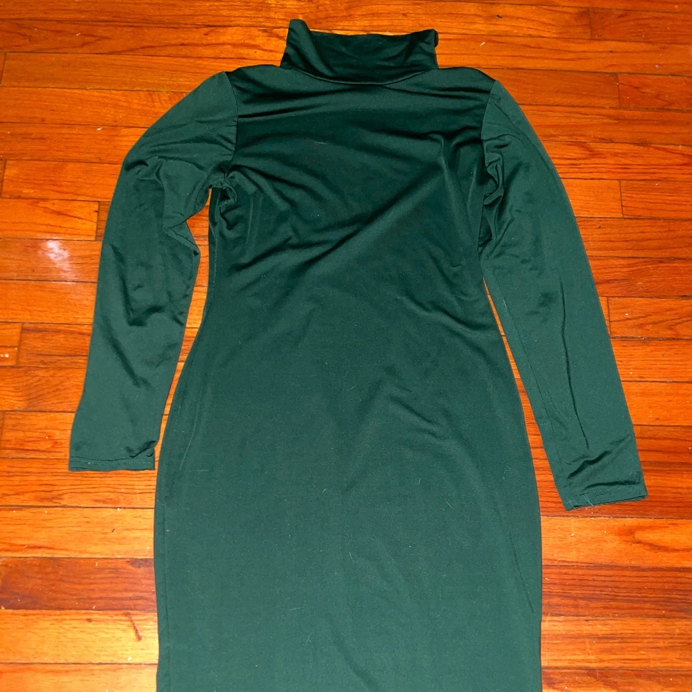 Emerald Green Long Sleeve Bodycon Dress